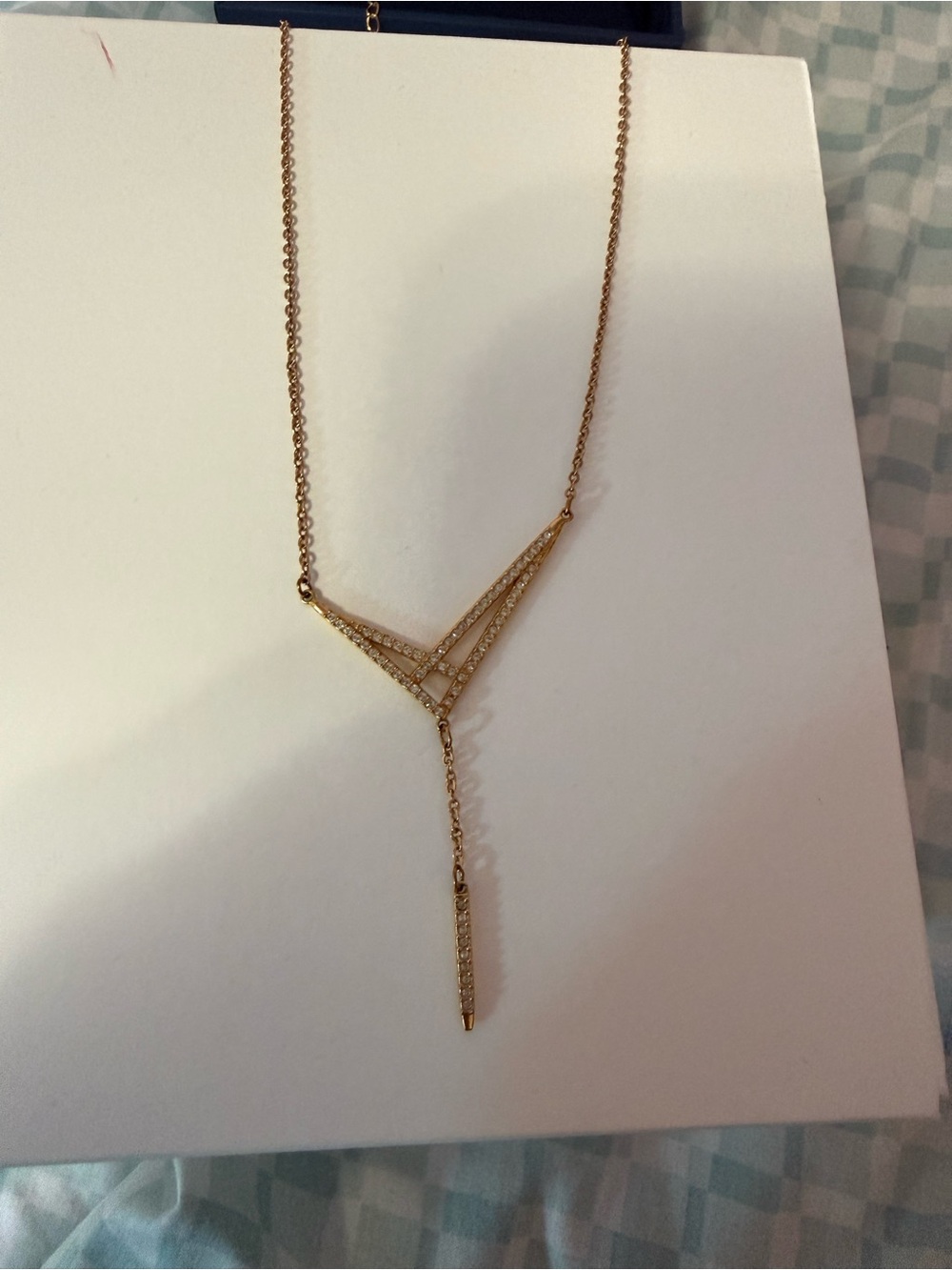 Gold tone Swarovski necklace